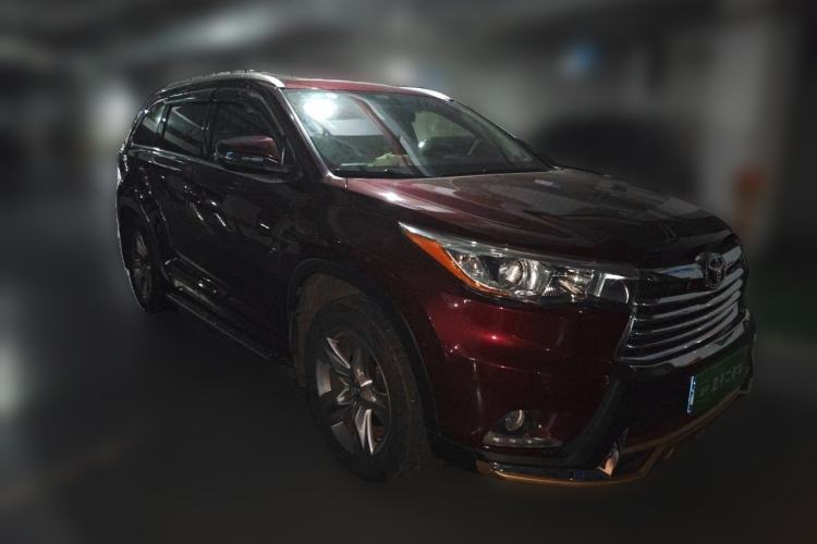 Used Toyota Highlander 2015 2.0T Four-Wheel Drive Luxury Edition 7-Seater Front Right 45 Deg