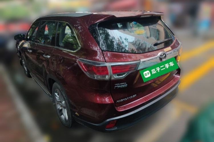 Used Toyota Highlander 2015 2.0T Four-Wheel Drive Luxury Edition 7-Seater Rear Left 45 Deg