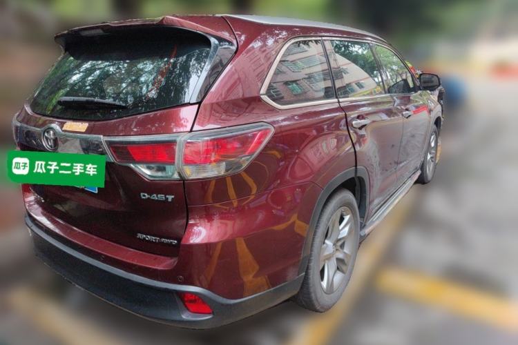 Used Toyota Highlander 2015 2.0T Four-Wheel Drive Luxury Edition 7-Seater Rear Right 45 Deg
