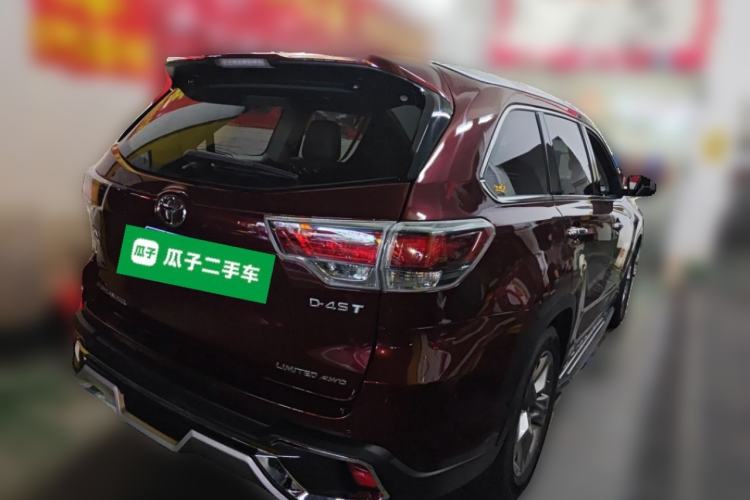 Used Toyota Highlander 2015 2.0T Four-Wheel Drive Ultimate Edition 7-Seater Rear Right 45 Deg