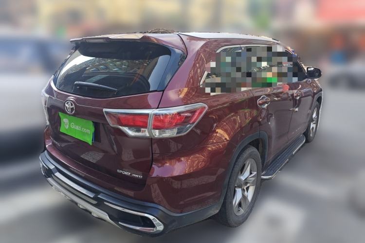Used Toyota Highlander 2015 2.0T Four-Wheel Drive Luxury Edition 7-Seater Rear Right 45 Deg