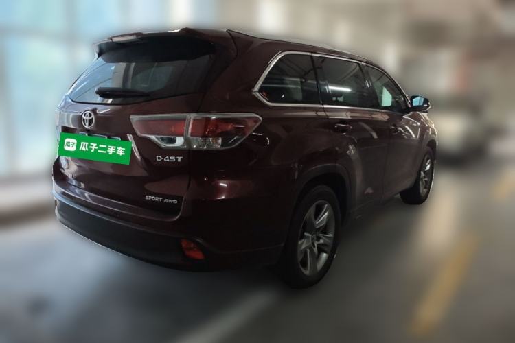 Used Toyota Highlander 2015 2.0T Four-Wheel Drive Luxury Edition 7-Seater Rear Right 45 Deg