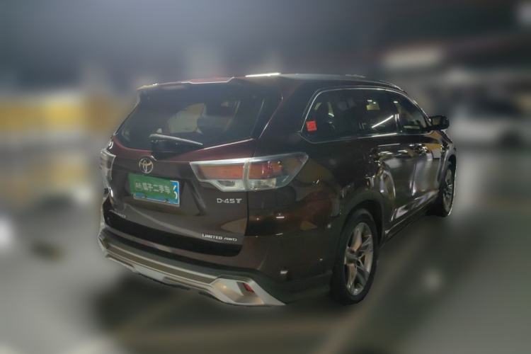 Used Toyota Highlander 2015 2.0T Four-Wheel Drive Ultimate Edition 7-Seater Rear Right 45 Deg