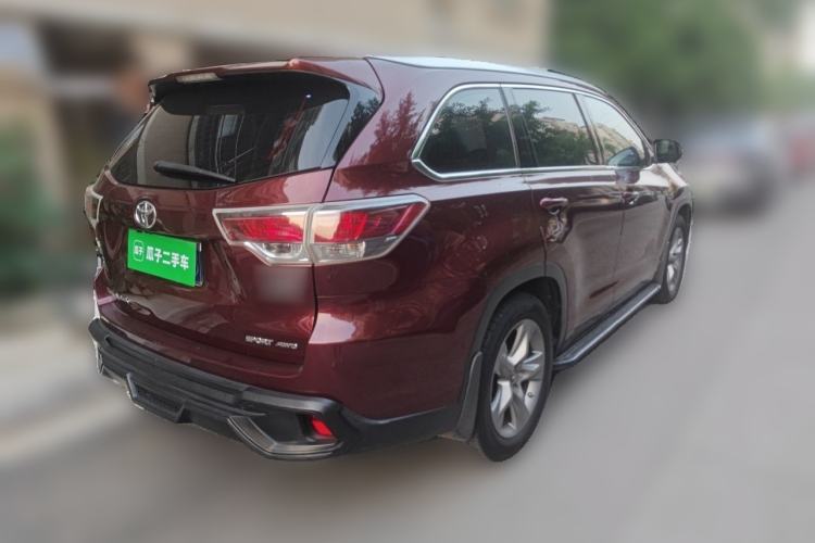 Used Toyota Highlander 2015 2.0T Four-Wheel Drive Luxury Edition 7-Seater Rear Right 45 Deg