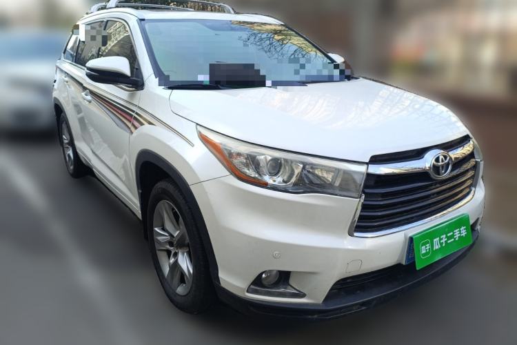 Used Toyota Highlander 2015 2.0T Four-Wheel Drive Luxury Edition 7-Seater Front Right 45 Deg