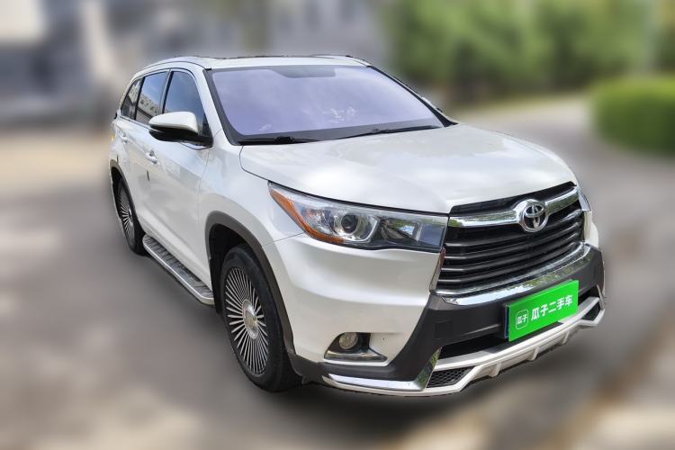 Used Toyota Highlander 2015 2.0T Four-Wheel Drive Luxury Edition 7-Seater Front Right 45 Deg
