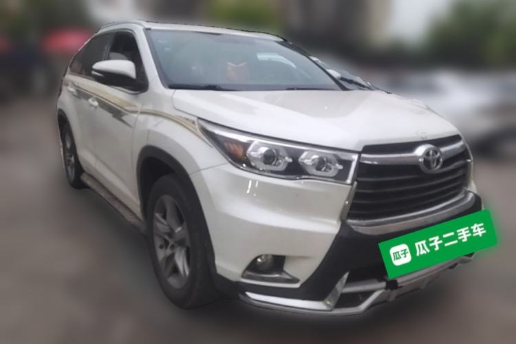 Used Toyota Highlander 2015 2.0T Four-Wheel Drive Luxury Edition 7-Seater Front Right 45 Deg