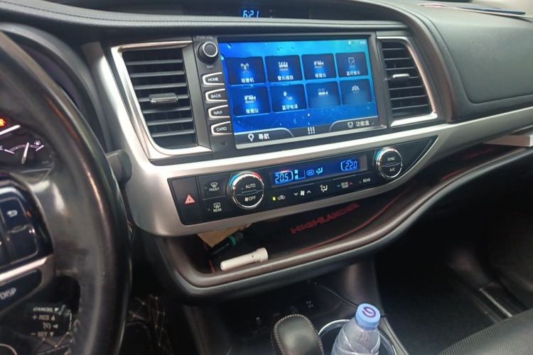 Used Toyota Highlander 2017 2.0T Four-Wheel Drive Black Edition Limited Model Audio And AC Panel