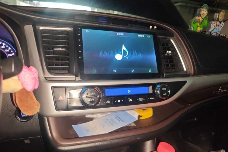 Used Toyota Highlander 2017 2.0T Four-Wheel Drive Black Edition Limited Model Audio And AC Panel