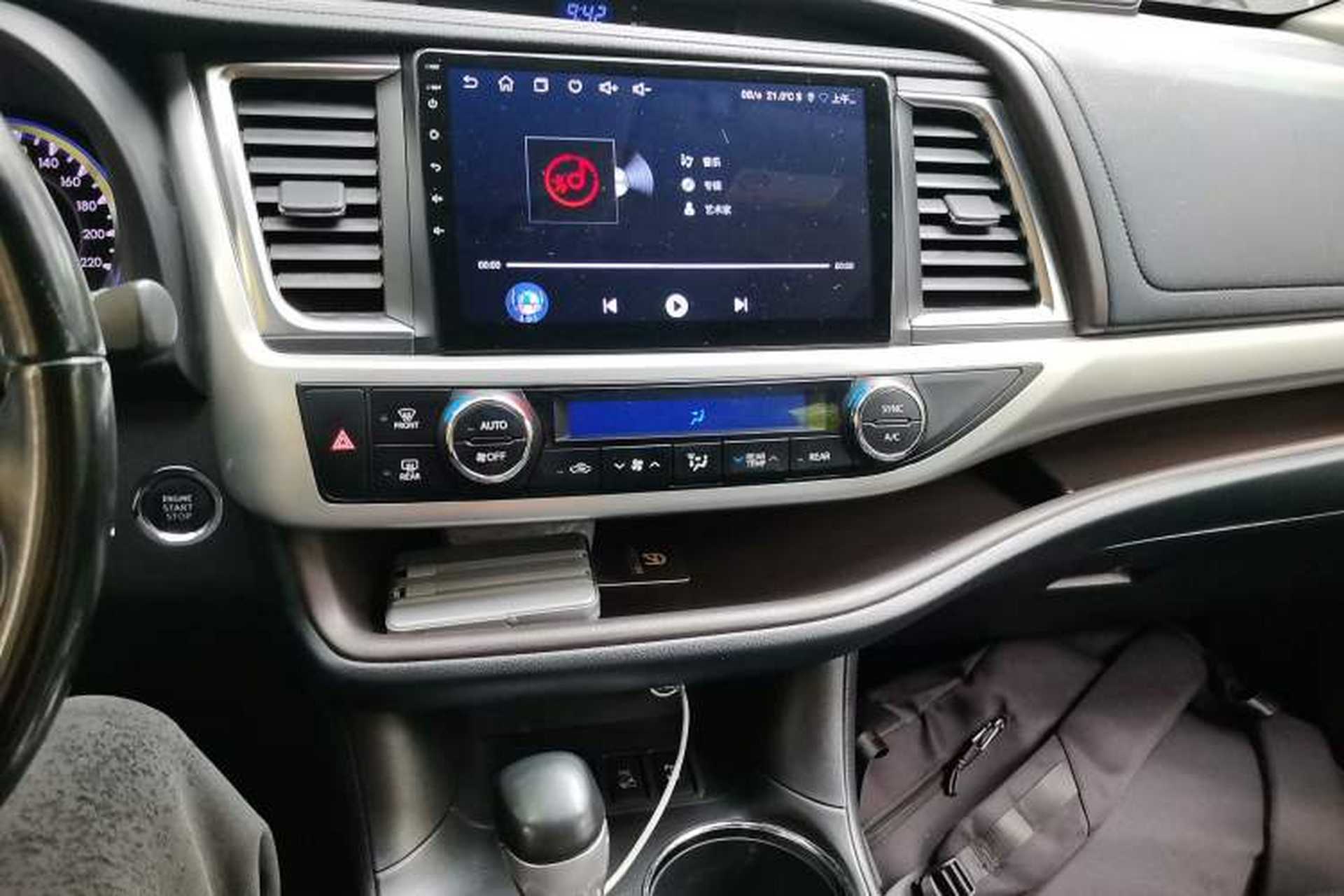 Used Toyota Highlander 2017 2.0T Four-Wheel Drive Black Edition Limited Model Audio And AC Panel