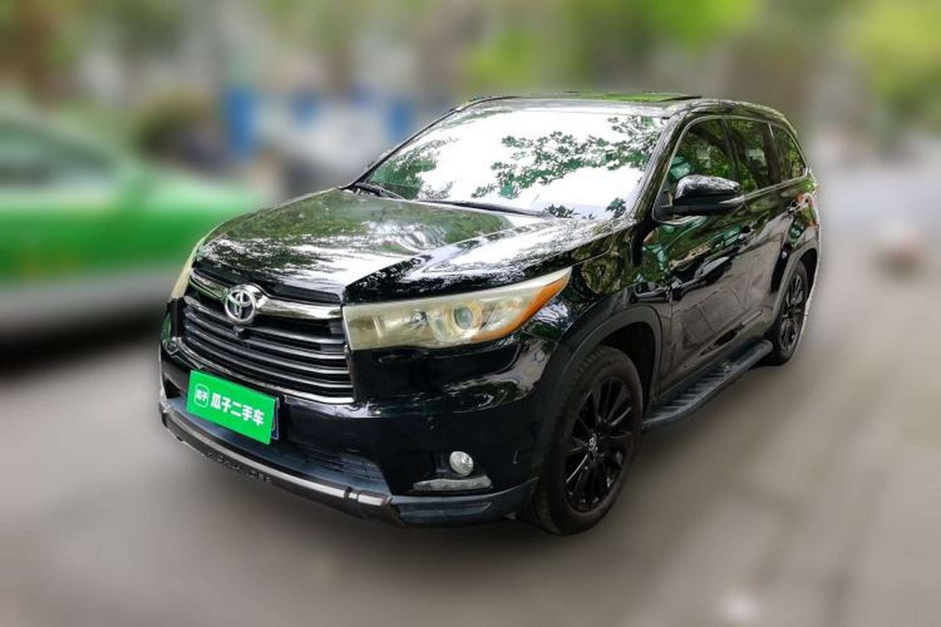 Used Toyota Highlander 2017 2.0T Four-Wheel Drive Black Edition Limited Model Front Left 45 Deg