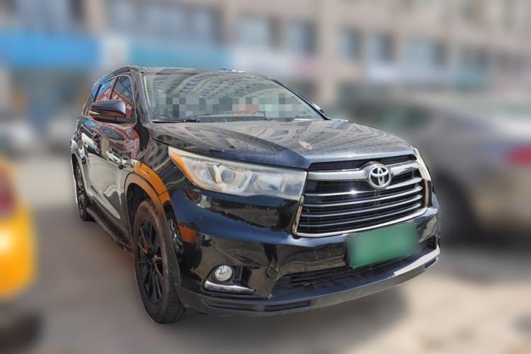 Used Toyota Highlander 2017 2.0T Four-Wheel Drive Black Edition Limited Model Front Right 45 Deg