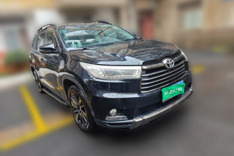 Used Toyota Highlander 2017 2.0T Four-Wheel Drive Black Edition Limited Model Front Right 45 Deg