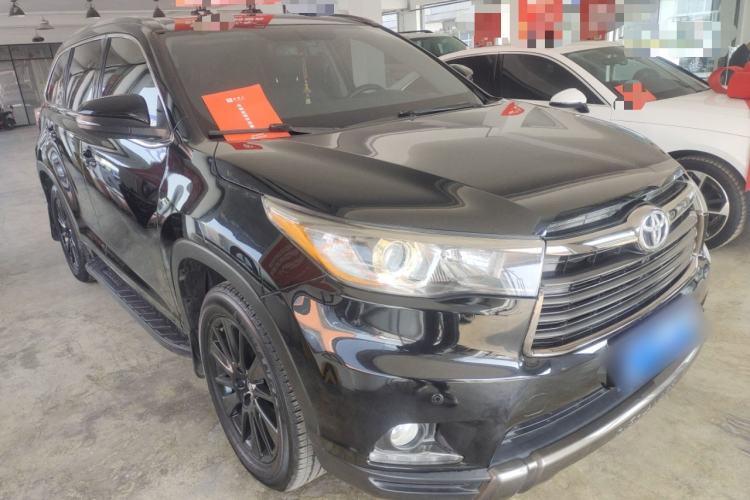 Used Toyota Highlander 2017 2.0T Four-Wheel Drive Black Edition Limited Model Front Right 45 Deg