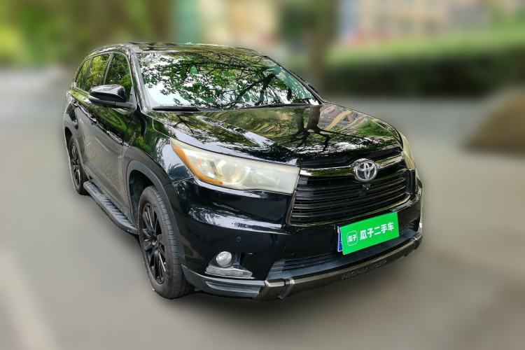 Used Toyota Highlander 2017 2.0T Four-Wheel Drive Black Edition Limited Model Front Right 45 Deg