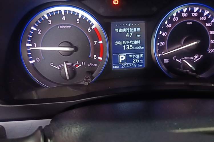 Used Toyota Highlander 2017 2.0T Four-Wheel Drive Black Edition Limited Model Odometer Close Up