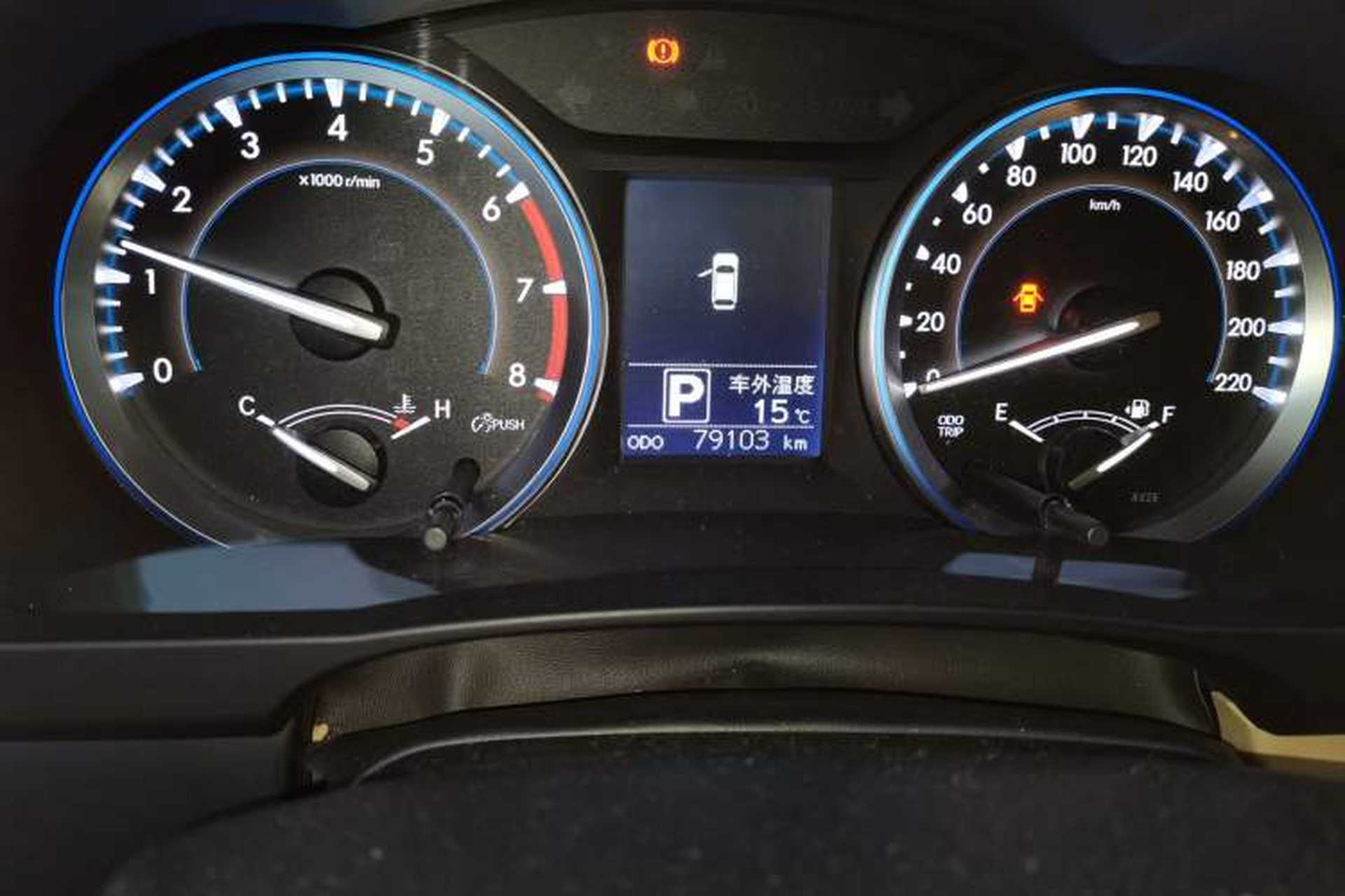 Used Toyota Highlander 2017 2.0T Four-Wheel Drive Elite Edition 7-Seater Odometer Close Up