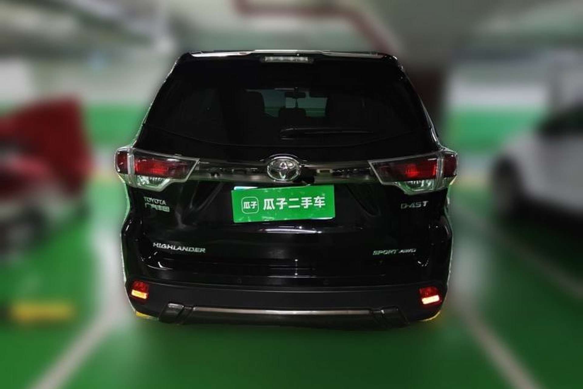 Used Toyota Highlander 2017 2.0T Four-Wheel Drive Black Edition Limited Model Rear