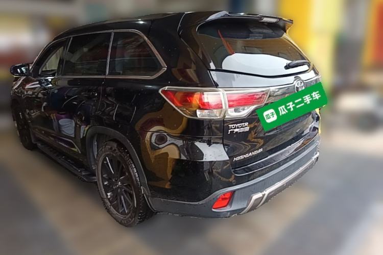Used Toyota Highlander 2017 2.0T Four-Wheel Drive Black Edition Limited Model Rear Left 45 Deg