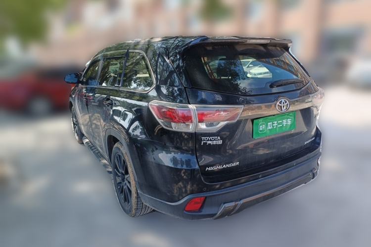Used Toyota Highlander 2017 2.0T Four-Wheel Drive Black Edition Limited Model Rear Left 45 Deg