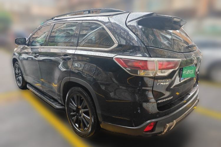 Used Toyota Highlander 2017 2.0T Four-Wheel Drive Black Edition Limited Model Rear Left 45 Deg