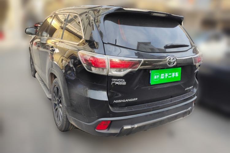 Used Toyota Highlander 2017 2.0T Four-Wheel Drive Black Edition Limited Model Rear Left 45 Deg