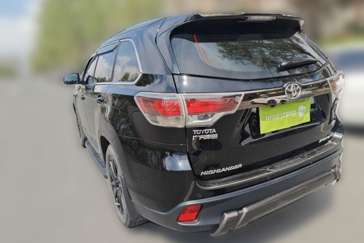 Used Toyota Highlander 2017 2.0T Four-Wheel Drive Black Edition Limited Model Rear Left 45 Deg