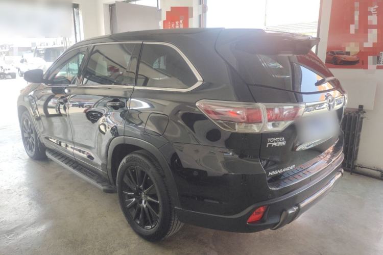 Used Toyota Highlander 2017 2.0T Four-Wheel Drive Black Edition Limited Model Rear Left 45 Deg