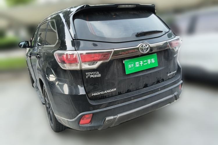 Used Toyota Highlander 2017 2.0T Four-Wheel Drive Black Edition Limited Model Rear Left 45 Deg