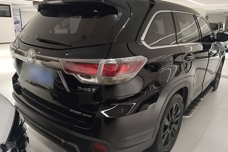 Used Toyota Highlander 2017 2.0T Four-Wheel Drive Black Edition Limited Model Rear Right 45 Deg