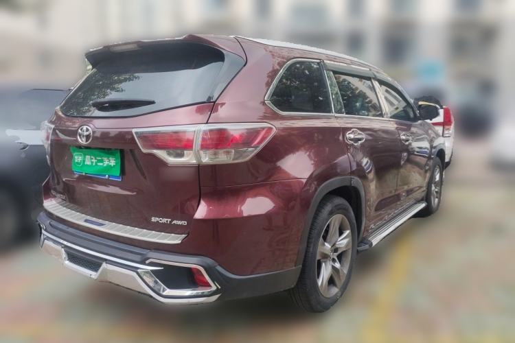 Used Toyota Highlander 2017 2.0T Four-Wheel Drive Luxury Edition 7 Seats Rear Right 45 Deg