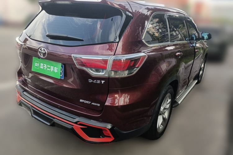 Used Toyota Highlander 2017 2.0T Four-Wheel Drive Luxury Edition 7 Seats Rear Right 45 Deg