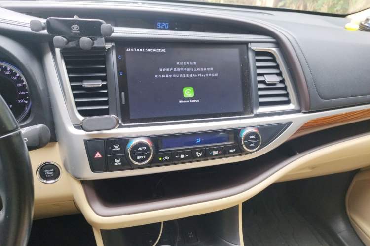Used Toyota Highlander 2018 2.0T Four-Wheel Drive Prestige Version 7 Seats China VI Standard Audio And AC Panel