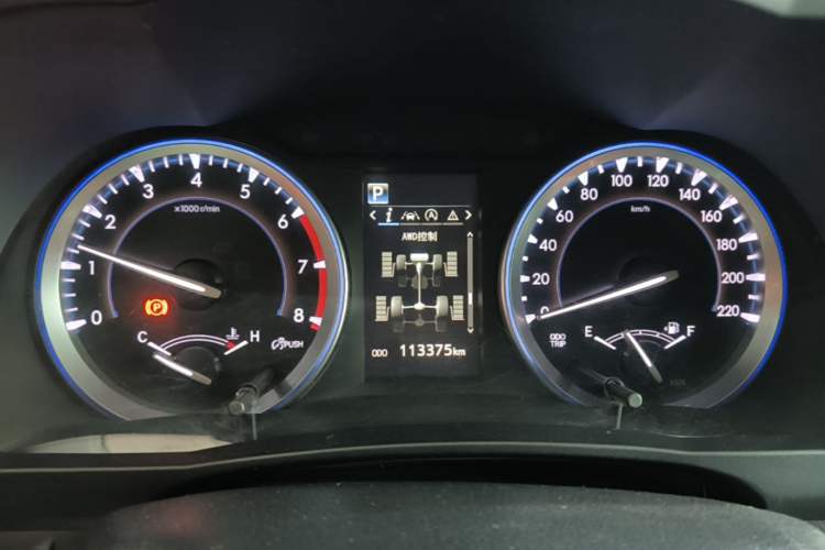 Used Toyota Highlander 2018 2.0T Four-Wheel Drive Luxury Edition 7 Seats China V Emission Standard Instrument Cluster