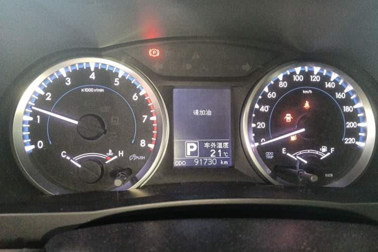 Used Toyota Highlander 2018 2.0T Two-Wheel Drive Elite Version 5 Seats China VI Standard Instrument Cluster