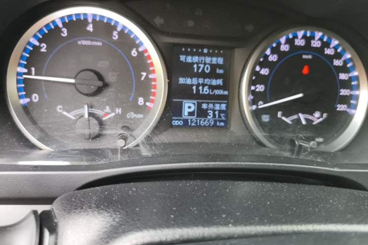 Used Toyota Highlander 2018 2.0T Four-Wheel Drive Elite Edition 7 Seats China VI Standard Odometer Close Up