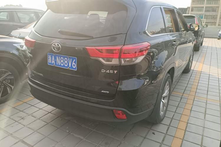 Used Toyota Highlander 2021 2.0T Four-Wheel Drive Elite Edition 7-Seater Rear Right 45 Deg