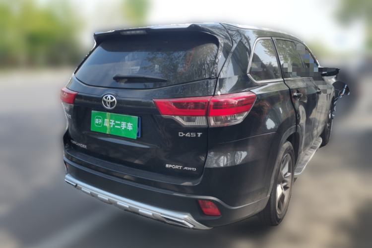 Used Toyota Highlander 2021 2.0T Two-Wheel Drive Luxury Edition 7 Seats Rear Right 45 Deg