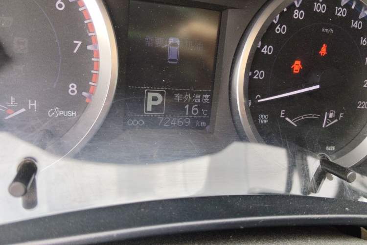 Used Toyota Highlander 2021 2.0T Four-Wheel Drive Elite Edition 7-Seater Odometer Close Up
