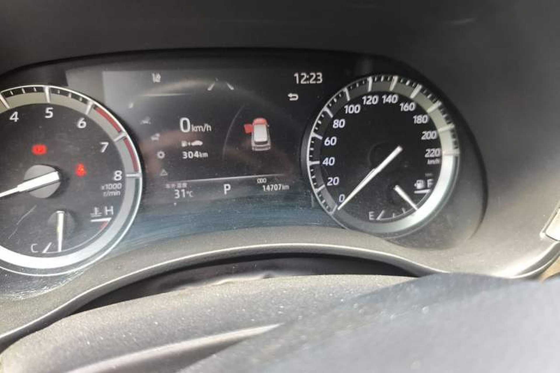 Used Toyota Highlander 2022 380T 4x4 Luxury Edition 7 Seats Odometer Close Up