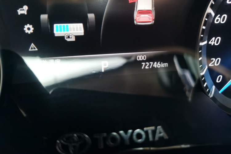 Used Toyota Highlander 2022 Dual-Engine 2.5L Four-Wheel Drive Prestige Version 7 Seats Odometer Close Up