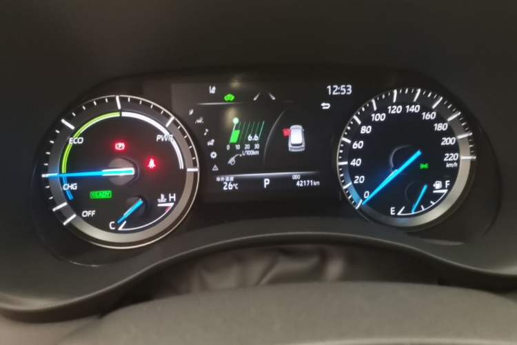 Used Toyota Highlander 2022 Dual-Engine 2.5L Four-Wheel Drive Prestige Version 7 Seats Odometer Close Up