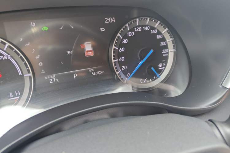 Used Toyota Highlander 2022 Dual-Engine 2.5L Four-Wheel Drive Prestige Version 7 Seats Odometer Close Up