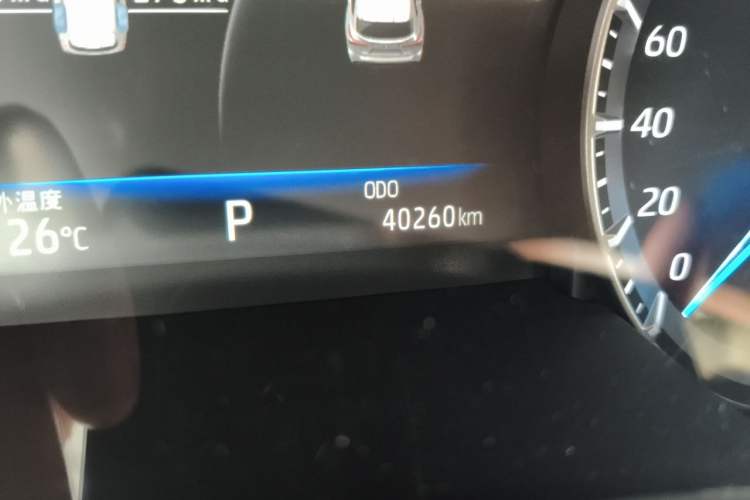 Used Toyota Highlander 2022 Dual-Engine 2.5L Four-Wheel Drive Prestige Version 7 Seats Odometer Close Up