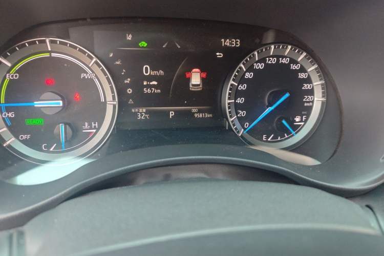 Used Toyota Highlander 2022 Dual-Engine 2.5L Four-Wheel Drive Prestige Version 7 Seats Odometer Close Up