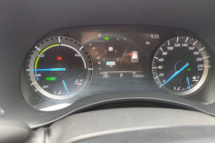 Used Toyota Highlander 2022 Dual-Engine 2.5L Four-Wheel Drive Prestige Version 7 Seats Odometer Close Up