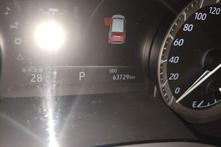 Used Toyota Highlander 2022 380T Four-Wheel Drive Prestige Edition 7-Seater Odometer Close Up