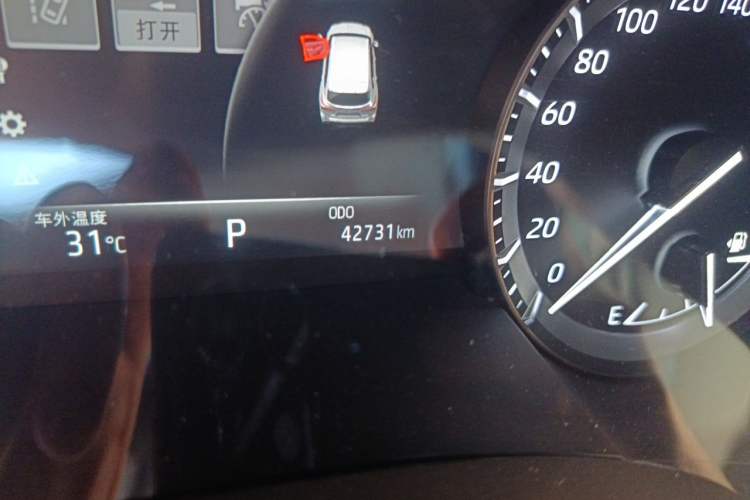 Used Toyota Highlander 2022 380T Four-Wheel Drive Prestige Edition 7-Seater Odometer Close Up