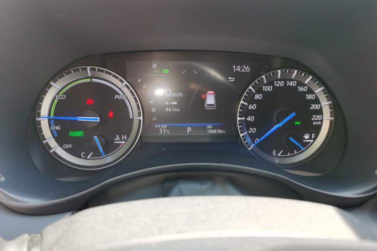 Used Toyota Highlander 2022 Dual-Engine 2.5L Four-Wheel Drive Prestige Version 7 Seats Odometer Close Up