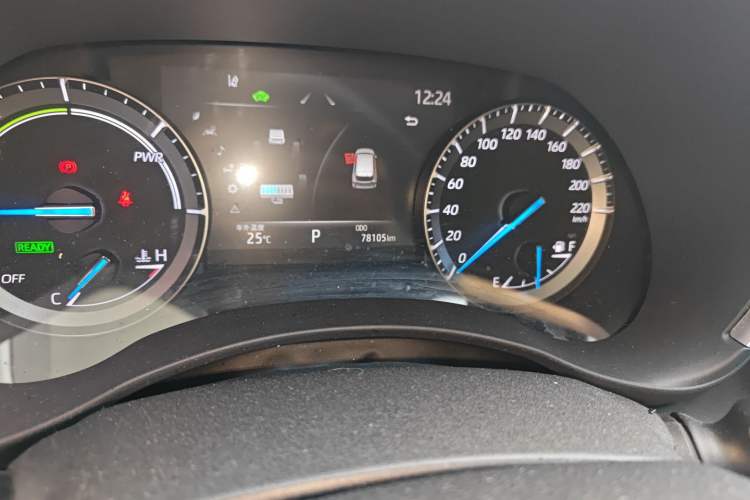 Used Toyota Highlander 2022 Dual-Engine 2.5L Four-Wheel Drive Prestige Version 7 Seats Odometer Close Up